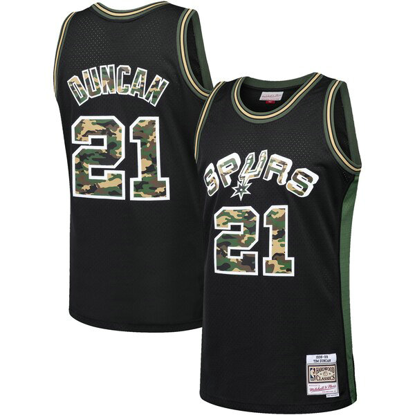 Camiseta Tim Duncan 21 San Antonio Spurs Swingman Negro Hombre